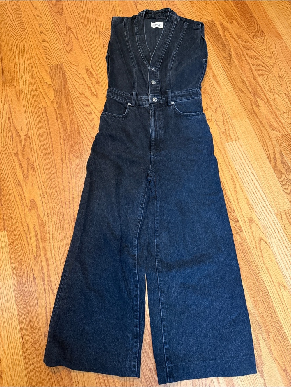 Etica Black Denim Camden Jumpsuit
